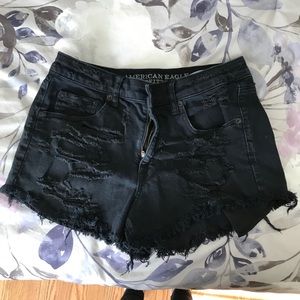 AE distressed jean shorts